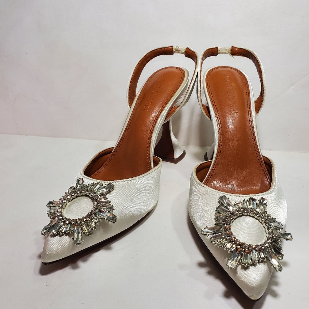 Amina Muaddi Satin Begum Pumps Size EU 40 (Please read description)
